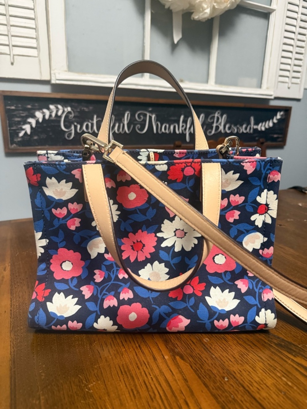 Kate Spade 25th Anniversary Sam Washington Square Small Floral Fabric Tote